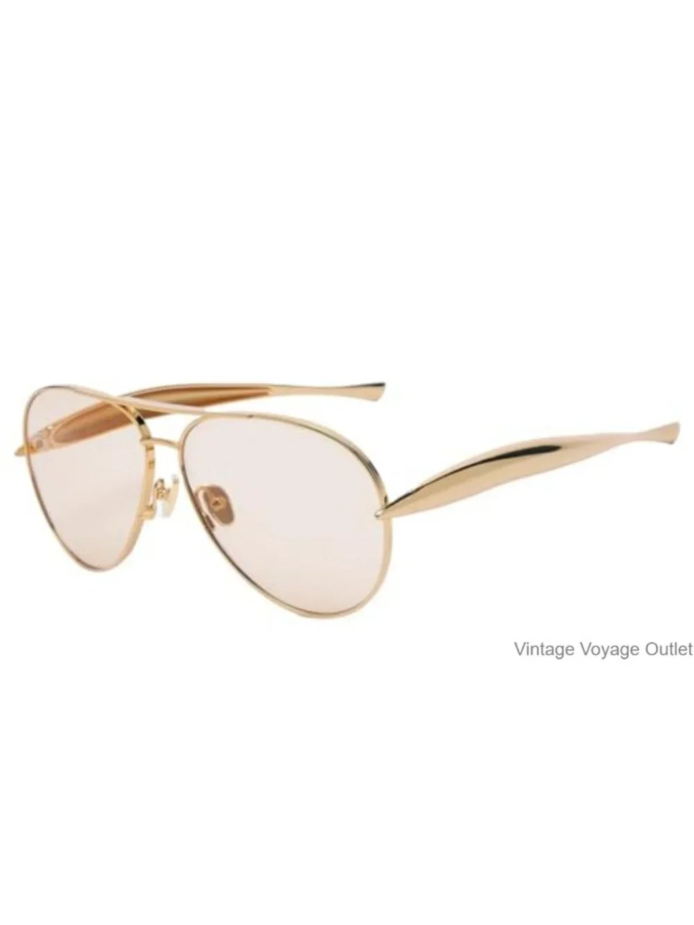 Oversized Aviator Sunglasses Women 70s Retro Gold Metal Frame Polarized UV400